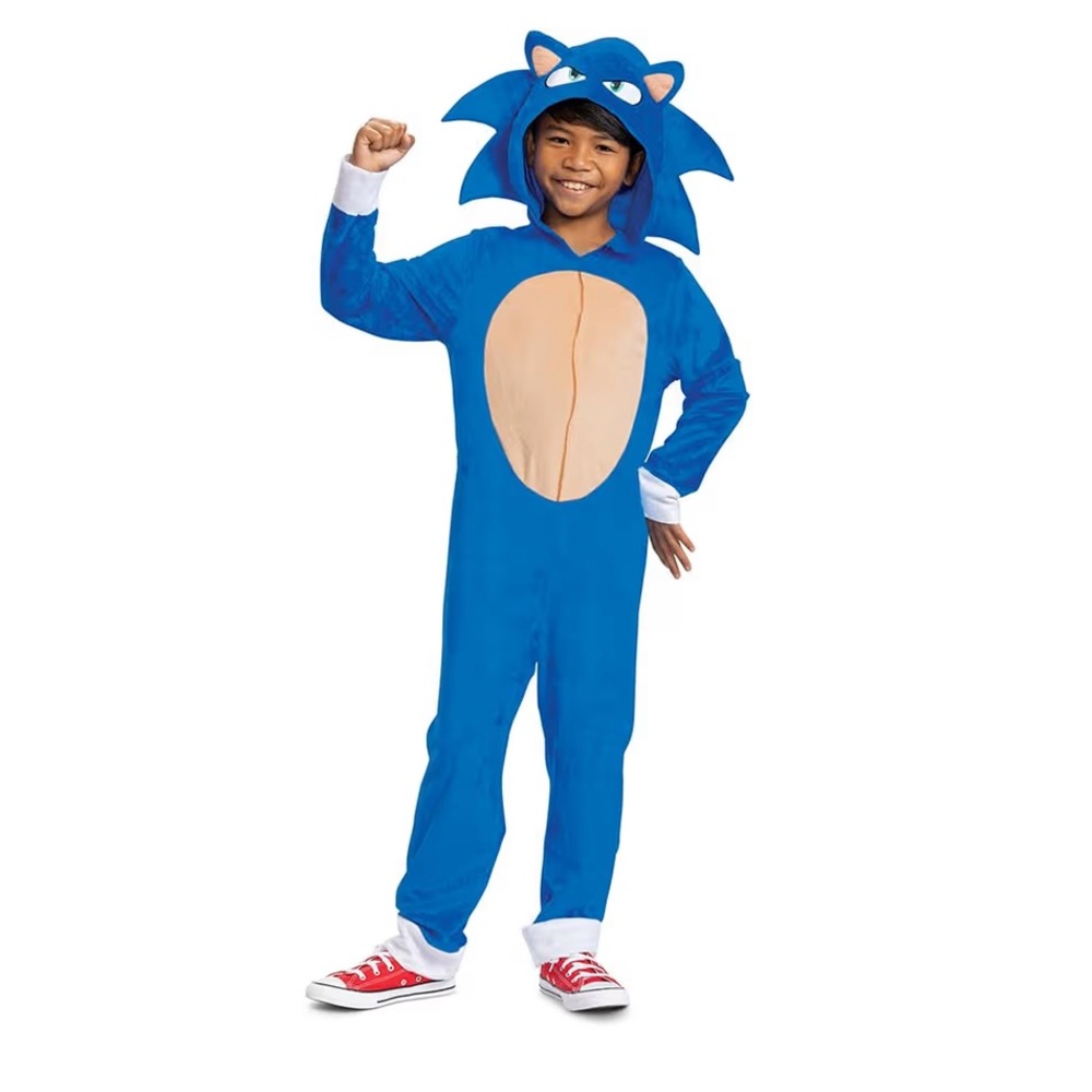 Sonic the Hedgehog Kids Costume Velour Hooded L 10-12